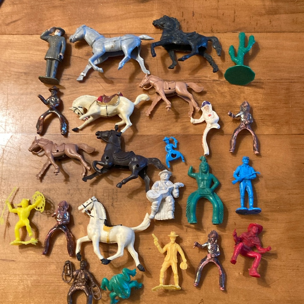 Vintage cowboys, Indians, horses & more